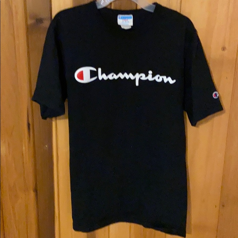 Champion Black Short Sleeve T